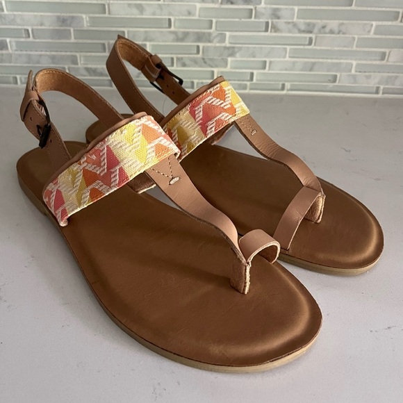 Toms Shoes - Toms Women's Bree Sandals Warm Beige Leather Size 8.5